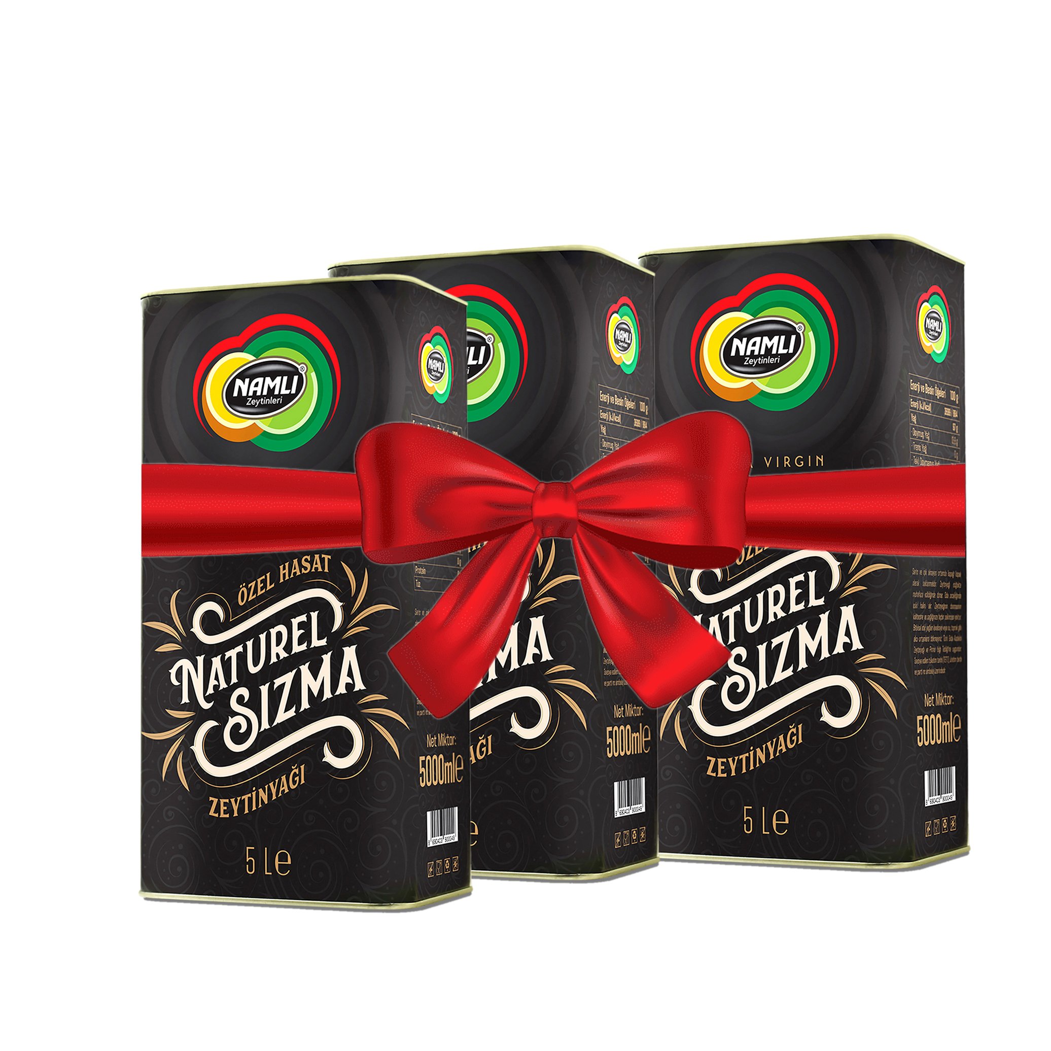 SÜPER 3 LÜ -  Soğuk Sıkım Black serisi Naturel Sızma Zeytinyağı - 15 litre